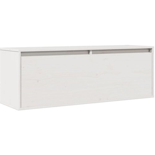 Maison Chic Stenska omarica - Zidna omarica bela 100x30x35 cm trdna borovina iu617, (22063335) Cene