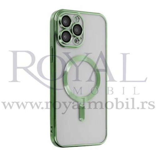  futrola magsafe metalic za iphone 14 plus (6.7) zelena Slike