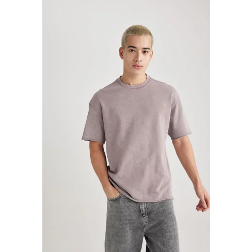 Defacto Comfort Fit Crew Neck Washed Faded Effect Short Sleeve T-Shirt