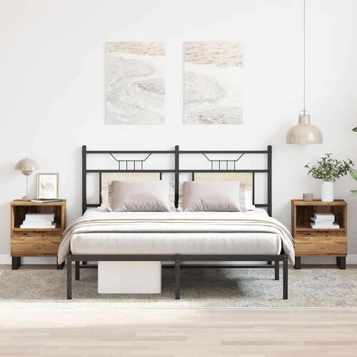 vidaXL Noćni ormarići 2 kom Staro drvo 40x35x50 cm Konstruirano drvo Cene