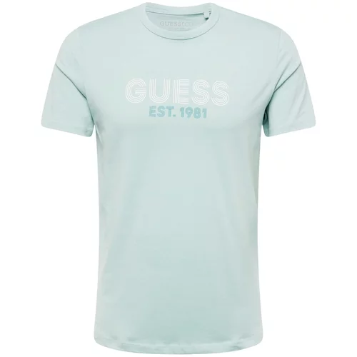 Guess Majica 'CLASSIC' cijan plava / svijetloplava / bijela
