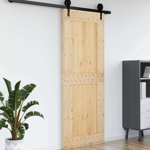  Vrata NARVIK Naravna 85 x 210 cm Masiven borov les, (5000215478) Cene