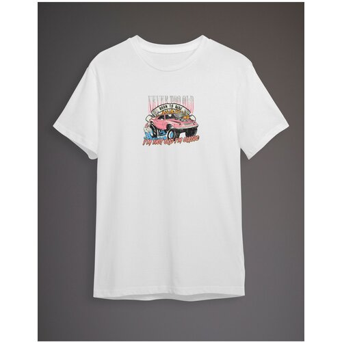 Trendyol White Car Printed Regular Cut T-shirt Slike