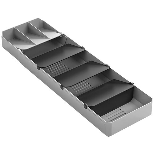 Metaltex Sivi plastičan organizator pribora 15 x 49 cm – Cijene