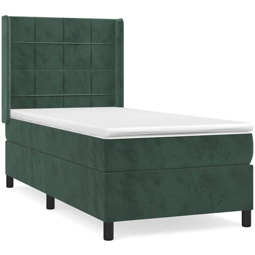 Maison Chic Box spring postelja - Vzmetna postelja z vzmetnico temno zelena 80x200 cm žamet SL20494, (21893367) Cene