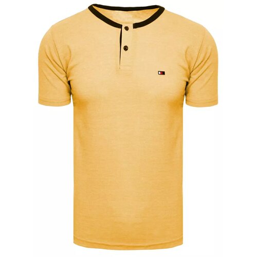 DStreet Basic men's T-shirt mustard RX5012 Slike