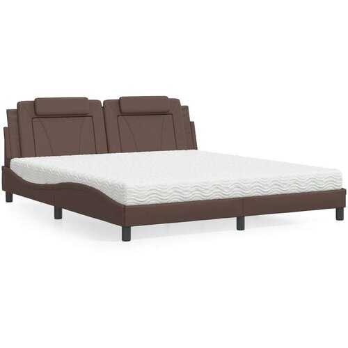  Krevet s madracem smeđi 180x200 cm umjetna koža Cijene