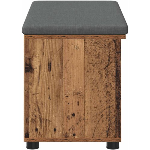  Klupa za hodnik s jastukom s policom Staro drvo 80 x 38 x 46 cm Slike