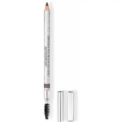 Dior show Crayon Sourcils Poudre vodoodporen svinčnik za obrvi odtenek 032 Dark Brown 0,2 g