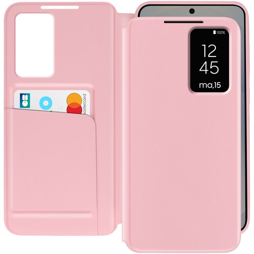 Avizar Usnjeno ohi&scaron;je za Galaxy S25 Display Window Card Holder, Roza, (5000014362) Cene