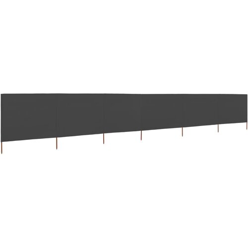 Vjetrobran sa 6 panela od tkanine 800 x 80 cm sivi Cijene