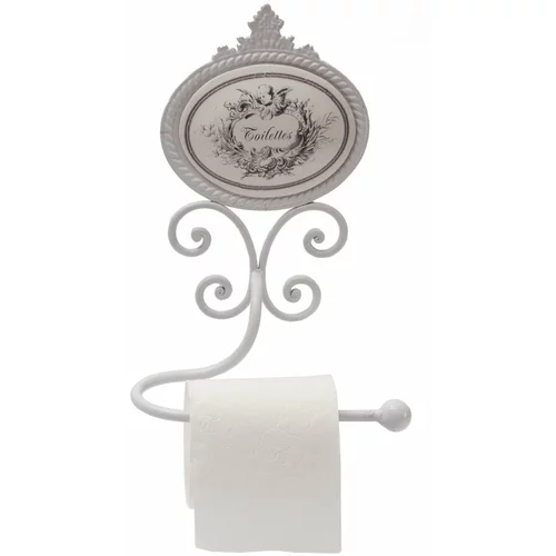 Antic Line Bijeli metalni zidni držač toaletnog papira –