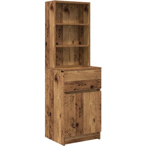 vidaXL Nočna omarica iz starega lesa 39x35x125 cm Inženirski les Cene