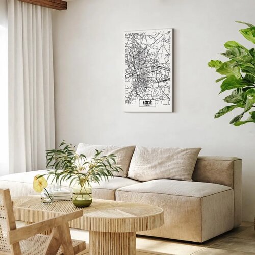  Slika - City Plan: Lodz (1 Part) Vertical 40x60 Premium Print Slike