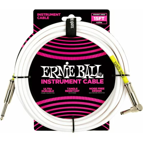 Ernie Ball P06400 Bijela 4,6 m Ravni - Kutni