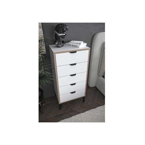 Hanah home Komoda s ladicama Arden, 50 x 105 x 40 cm, Bijela Slike