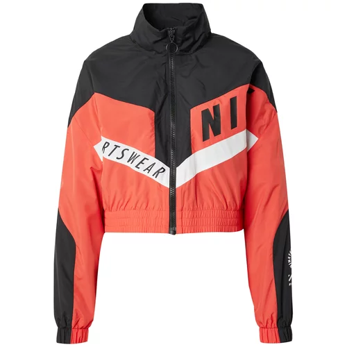 Nike Sportswear Prijelazna jakna crvena / crna / bijela