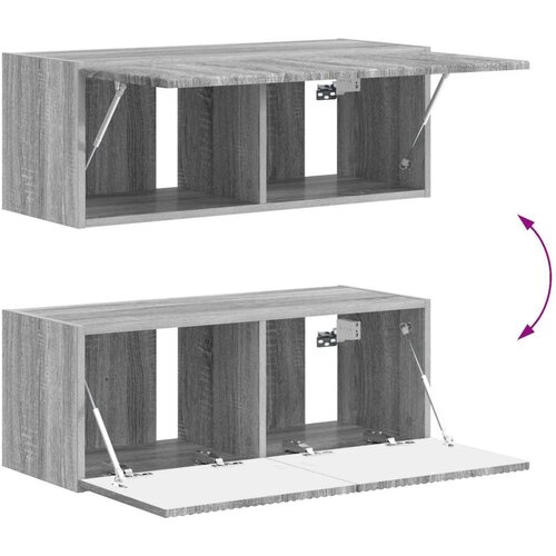  Komplet TV omaric 4 pcs Siva Sonoma Konstruiran les - - Siva - 57.9 - 30 x 31 x 100 cm - 2025-vidaXL-Uvoz_2 Slike