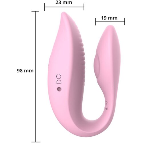 Erospace C-Type Vibrator App Control Sweet Play A7 Pink Slike