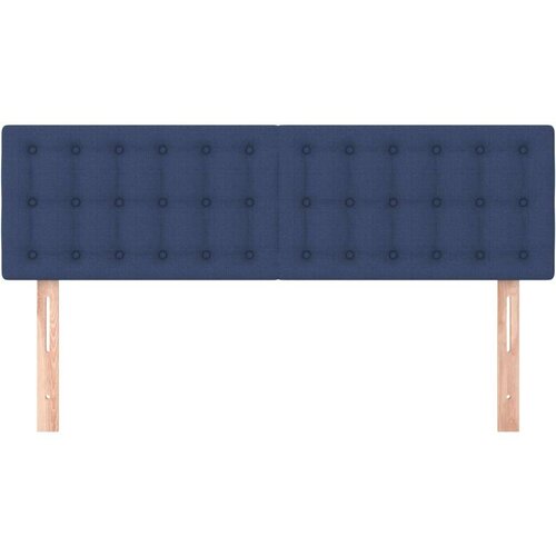  Uzglavlja 2 kom plava 72 x 5 x 78/88 cm od tkanine Slike