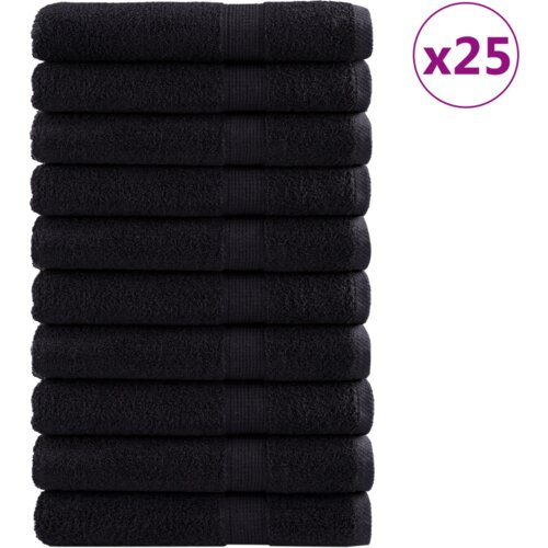 Premium Sauna Ručnici SOLUND 25 kom Black 80x200 cm 550 gsm Slike