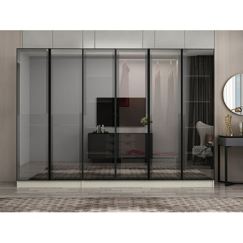 Hanah home ormar sa reflektujućim staklom Nisa 20660, 270 cm, peščar Cene