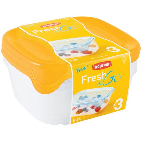 Curver set Frigo posuda/čuvanje hrane Cruver 3x0.8l Cene