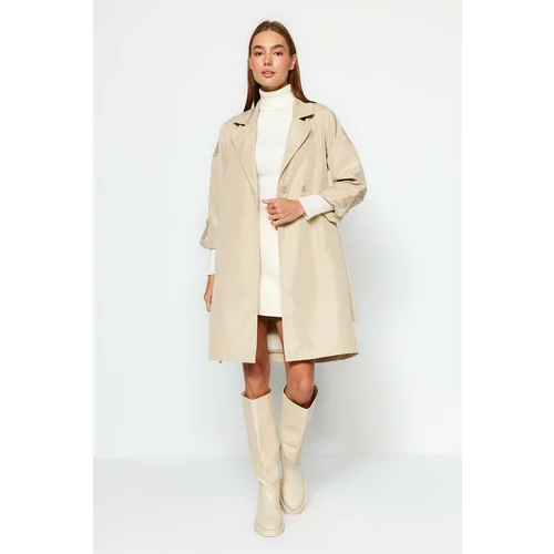 Trendyol Trench Coat - Beige - Double-breasted