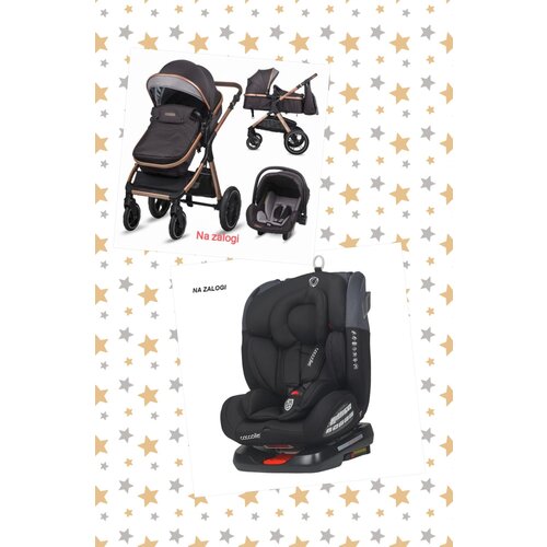 Coccolle BLACK FRIDAY AKCIJA OTROŠKI VOZIČEK 3V1 IN AVTOSEDEŽ 0-36KG ISOFIX ČRNA Cene