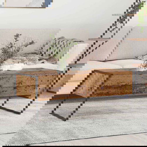 VidaXL Kava Stol Staro drvo 100 x 46 x 40 cm Konstruirano drvo Slike