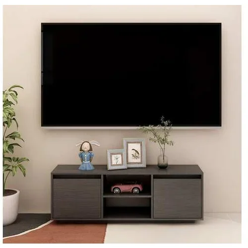  TV omarica siva 110x30x40 cm trdna borovina