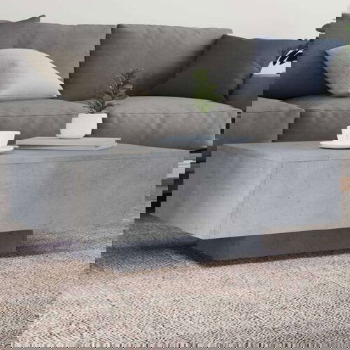  Stolić za kavu s LED svjetlima sivi boja betona 85x55x31 cm Slike