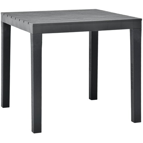vidaXL Vrtna miza antracitna 78x78x72 cm plastika Cene