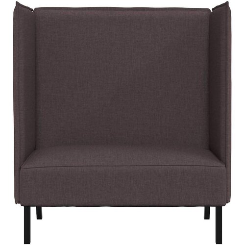 SOFA s visokim naslonom 101cm Tamno smeđa tkanina Slike