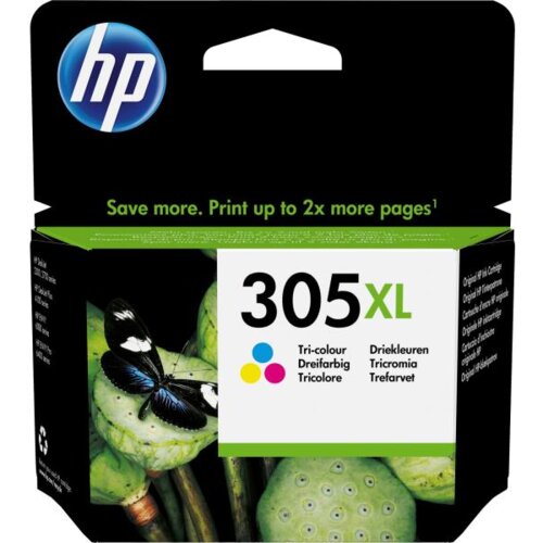 HP 305XL Visok prinos Tri-barvni Originalni Tinta Patrone rezervoar s tintami 1 kos Visok (XL) prinos Modra, Magenta, Rumena Cene