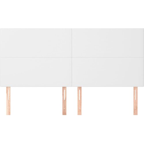  Uzglavlje Bijelo 160x5x118/128 cm Imitacija kože Slike