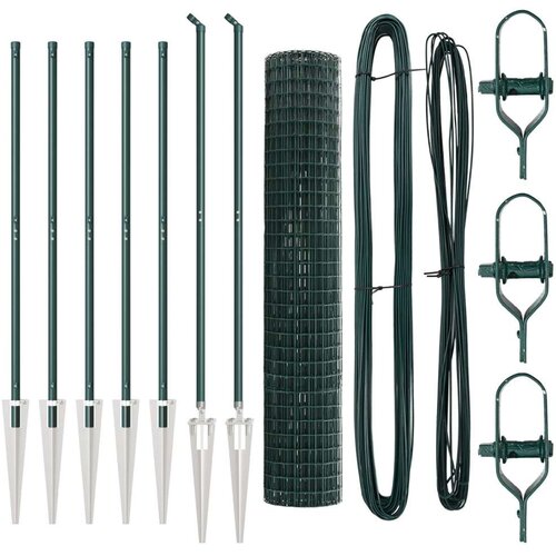 Euro ograda Set od 2 Zelena Žica obložena polietilenom Srednja Cijene