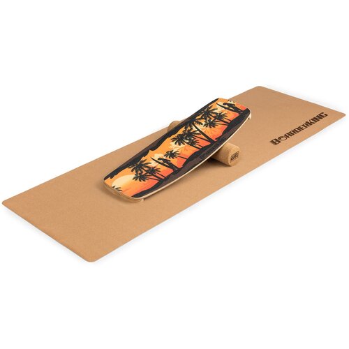 Boarderking Indoorboard Curved, ravnotežna deska, blazinica, valj, les / pluta Slike