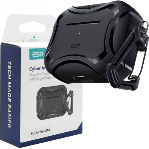 ESR CYBER ARMOR HALOLOCK ETUI MAGSAFE OVITEK ZA AIRPODS PRO 1/2 ČRN, (22006509) Slike