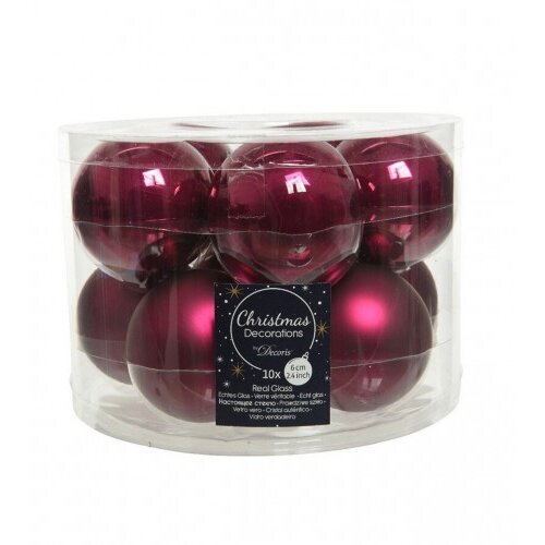 Master Ukras za jelku kugla staklena 60mm ružičasta 10/1 140334 Slike