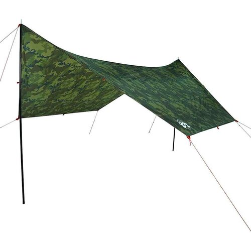 VidaXL Cerada za kampiranje maskirna 438x376x212 cm vodootporna Slike