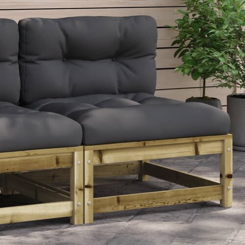 VidaXL Vrtna sofa s jastucima od impregnirane borovine Slike