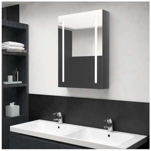 vidaXL Kupaonski ormarić s ogalom sjajni sivi 50 x 13 x 70 cm Cijene