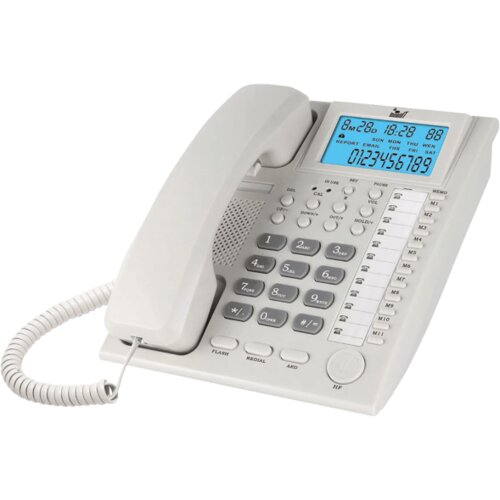 Mean IT Telefon analogni, stolni, LCD zaslon, bijeli &ndash; ST200 White Cijene
