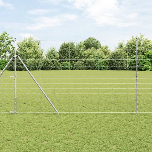 vidaXL poljska ograja 1,5x50 m pocinkano jeklo Cene