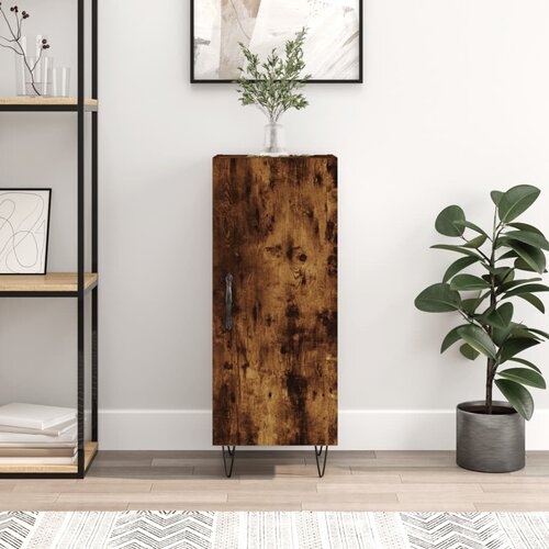 vidaXL Komoda boja dimljenog hrasta 34 5x34x90 cm konstruirano drvo Cijene