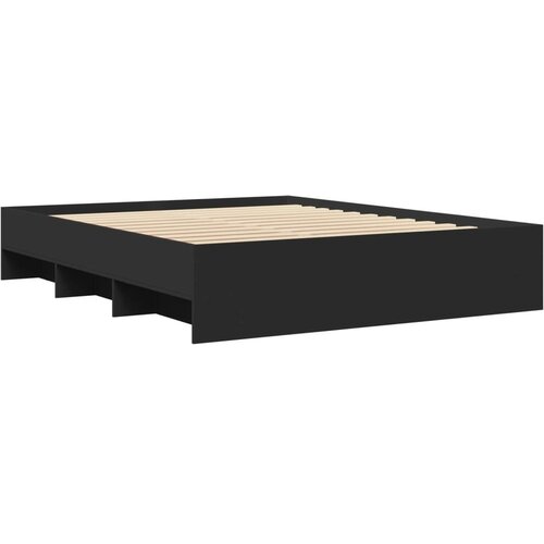 vidaXL Okvir za krevet crni 160x200 cm konstruirano drvo Cijene