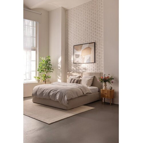 Bonami Selection Bež tapecirani bračni krevet s podnicom i prostorom za odlaganje 180x200 cm Thessa Bold &amp;ndash; Slike