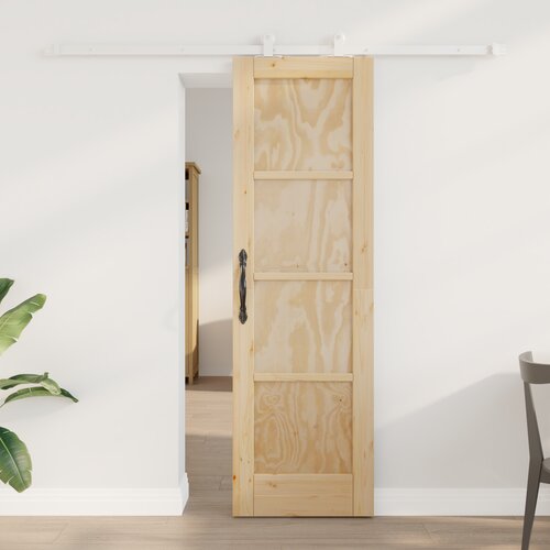 VidaXL Drsna vrata s kompletom strojne opreme &amp;#039;ORKDAL&amp;#039;Masiven les Bor, Notranja vrata &amp;#039;ORKDAL&amp;#039;61x198,5 cm Masiven les Bor Slike