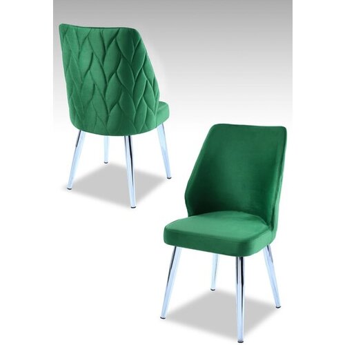 Hanah home set puf fotelja, 48x90x43 cm, 4 dijela, srebrno-zelena Cijene